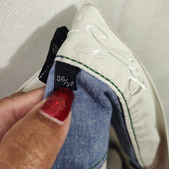 Tommy Hilfiger Tan Beige Jeans Pants Men Size 36 x 32 Straight Leg Flat Front - Picture 7 of 7